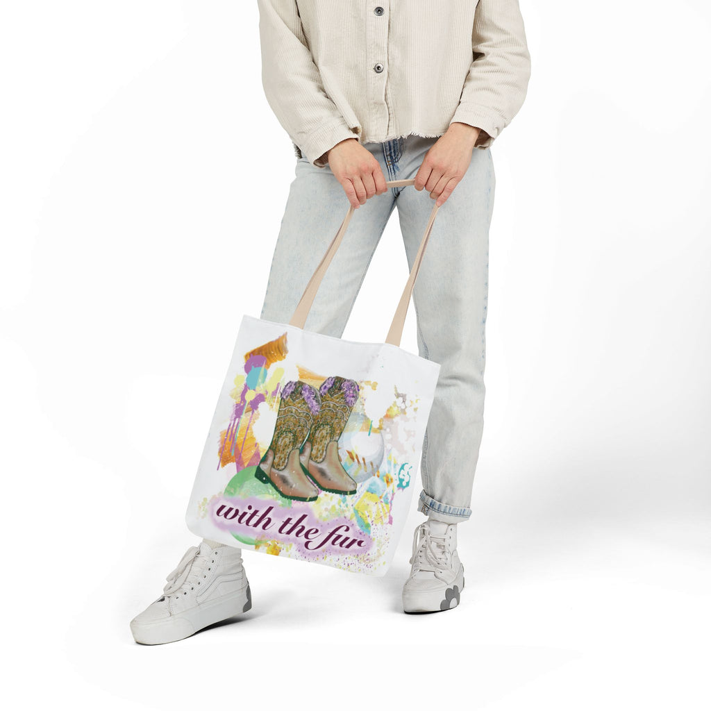 "Boots with the fur"- Canvas Tote