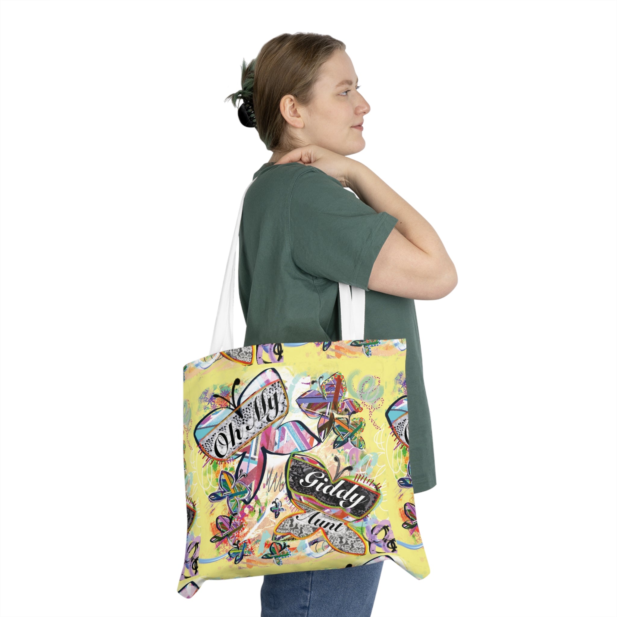 "Oh My Giddy Aunt" All-Over Print- Shoulder Tote
