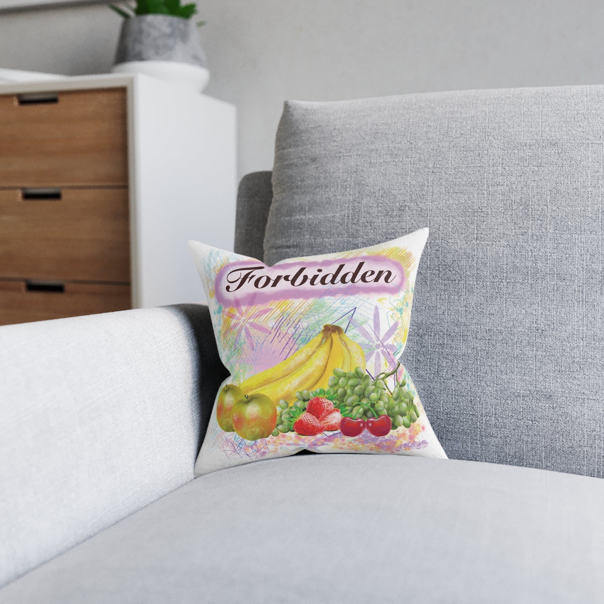 Forbidden Fruit Square Cushion