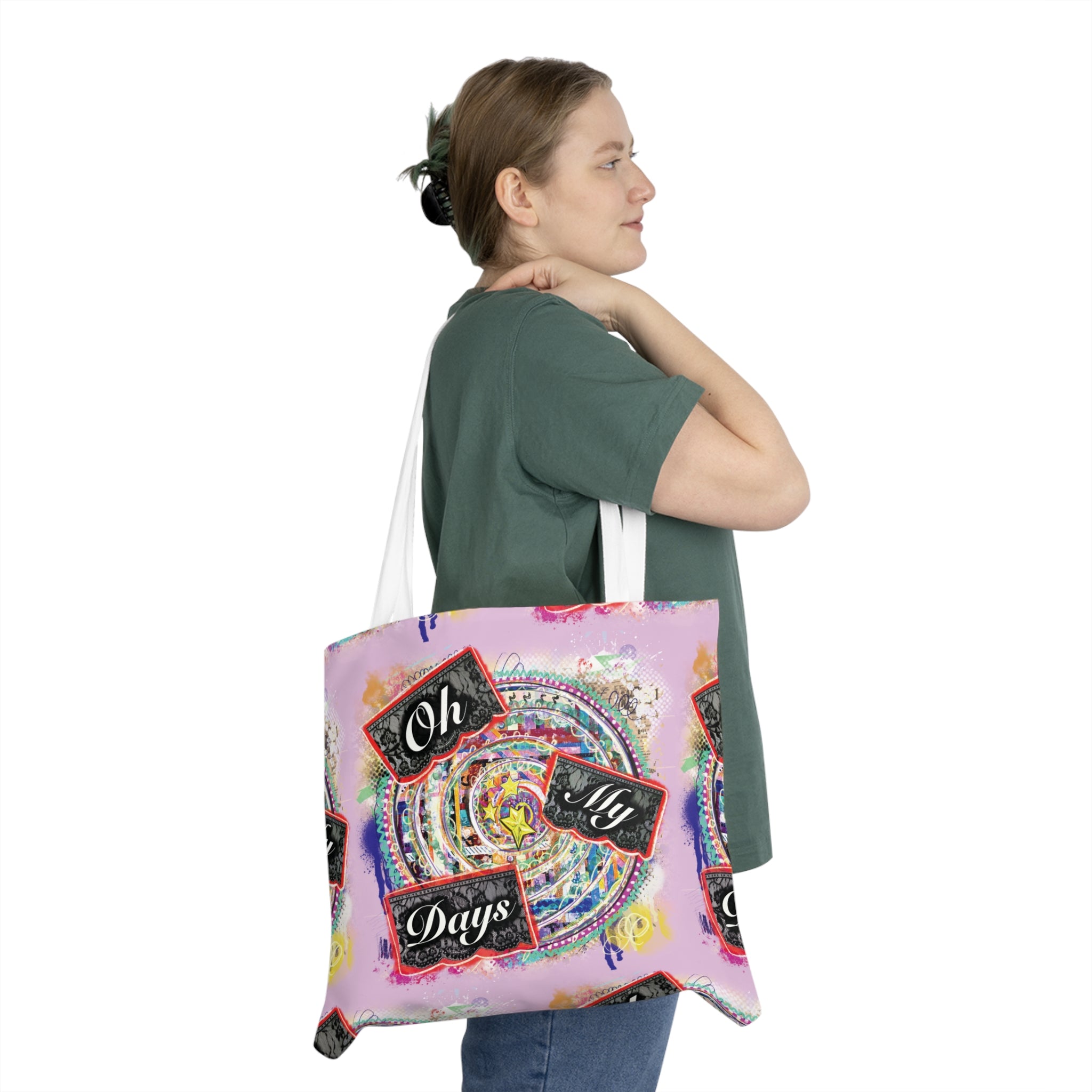 ‘Oh My Days’ All-over print- Shoulder Tote Bag