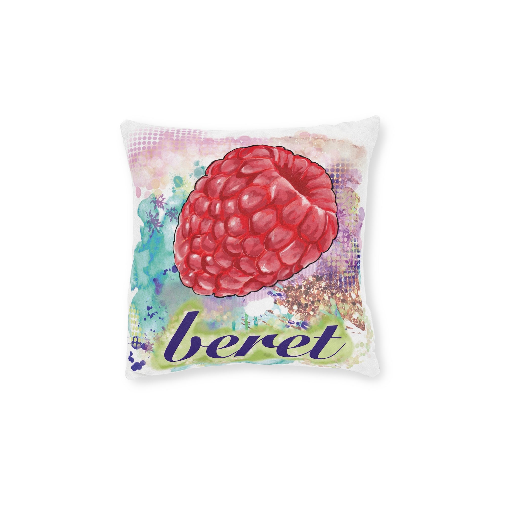 ‘Raspberry Beret’ Square Cushion