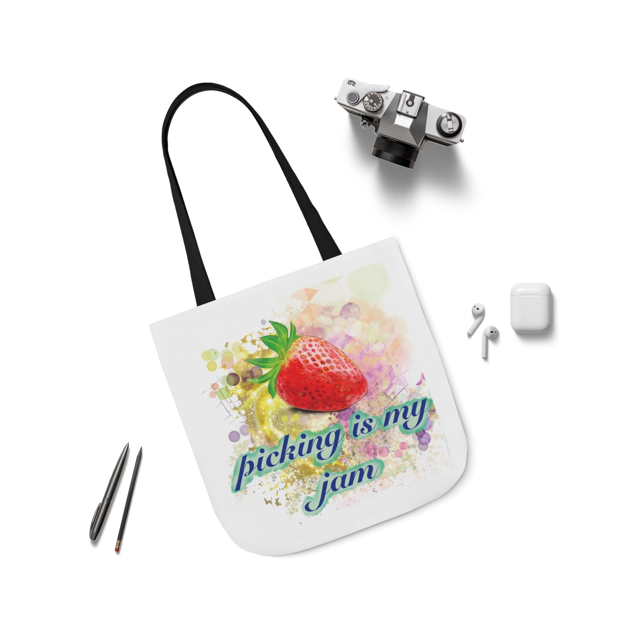 ‘Strawberry Picking Is My Jam’ -Canvas Tote