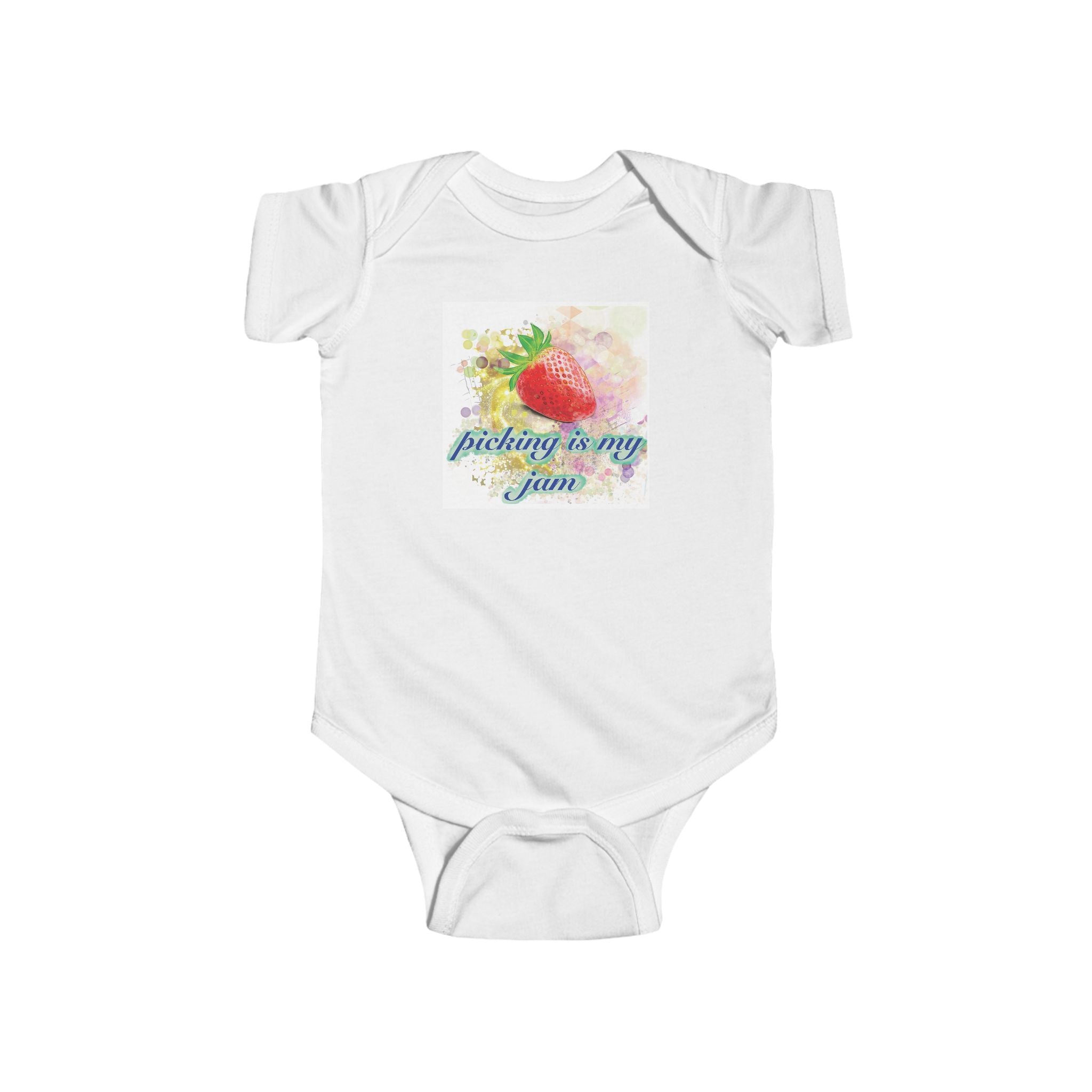 Infant Vest - Strawberry "Picking is My Jam" Baby Onesie