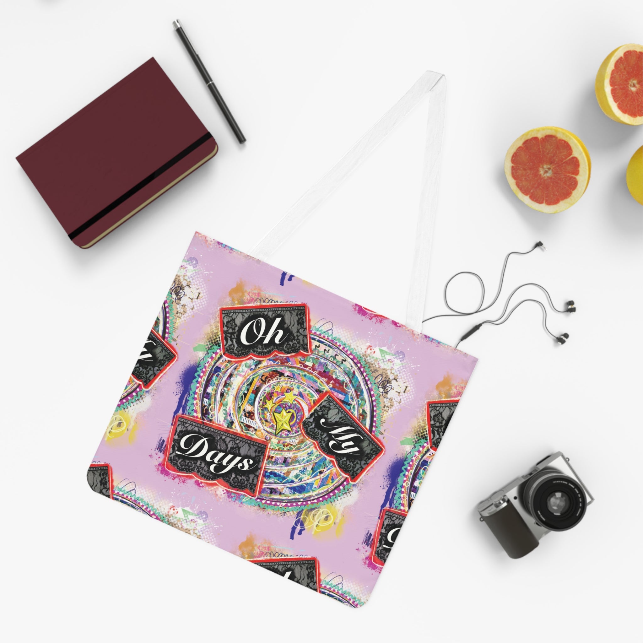 ‘Oh My Days’ All-over print- Shoulder Tote Bag