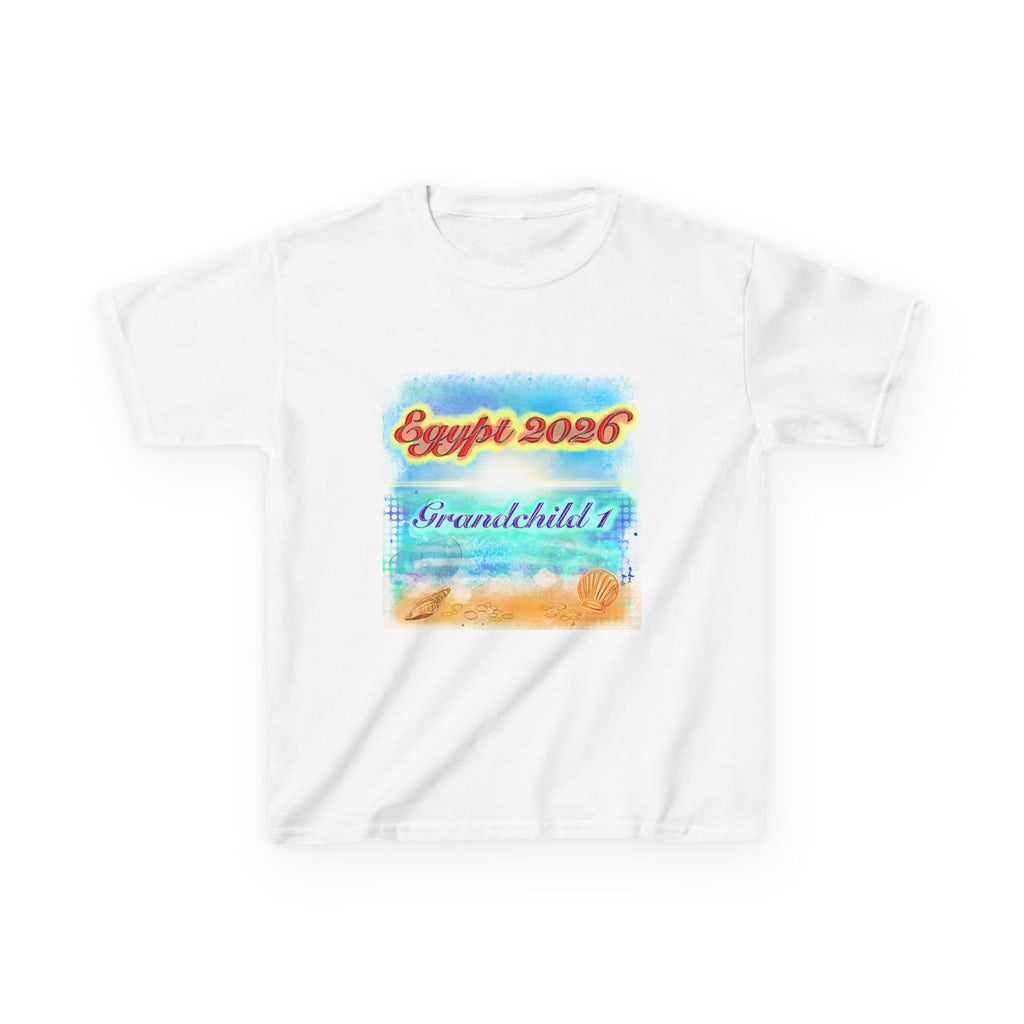 1 Kids Tee — "Egypt 2026 Grandchild" Beach Vacation Souvenir