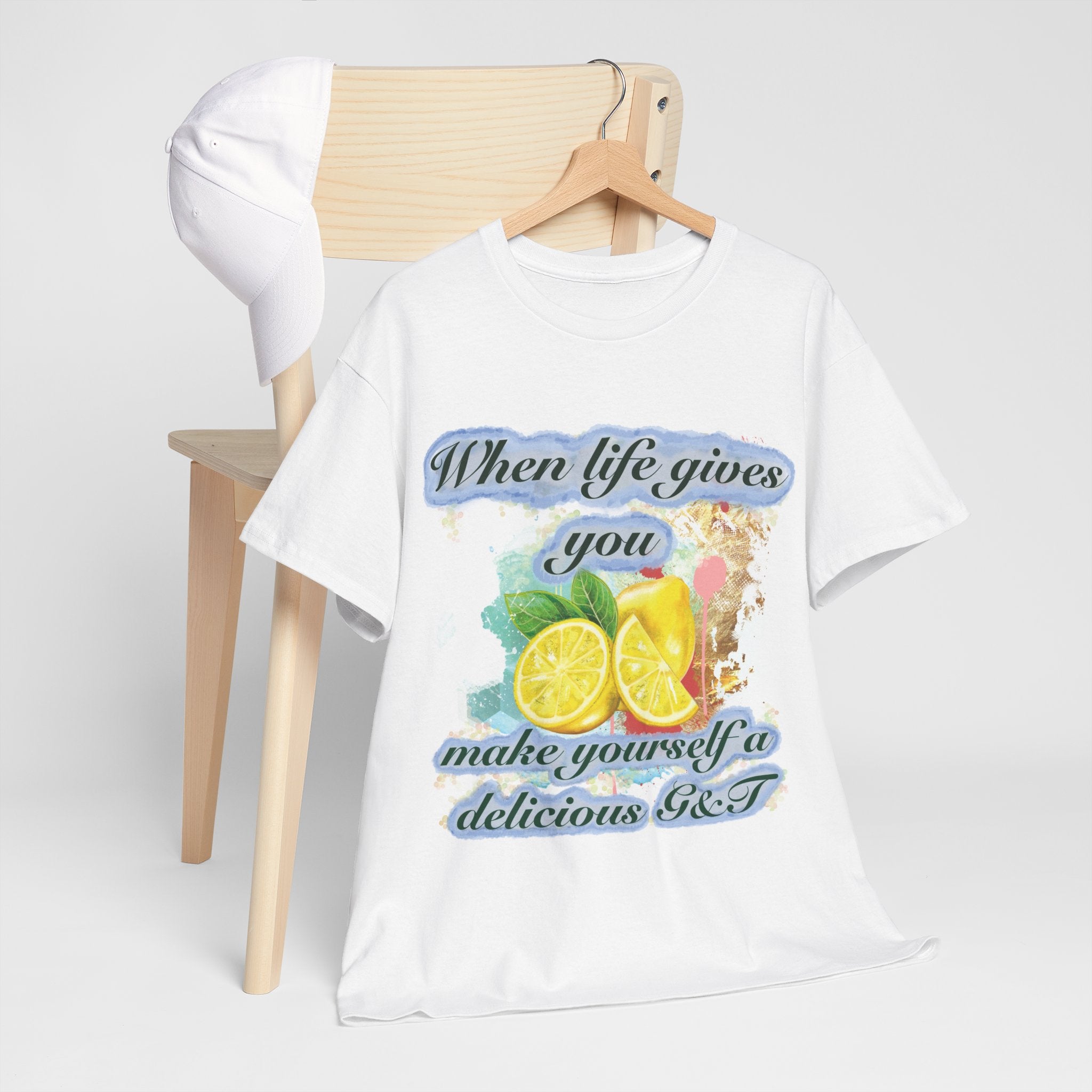 ‘When life gives you lemons, make yourself a Delicious G and T’-Lemon Graphic Tee