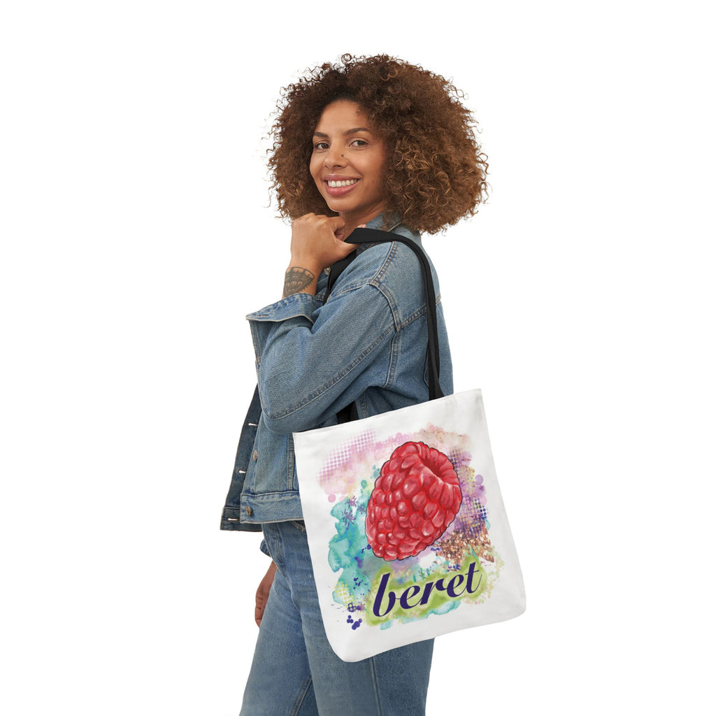 'Raspberry Beret'- Canvas Tote