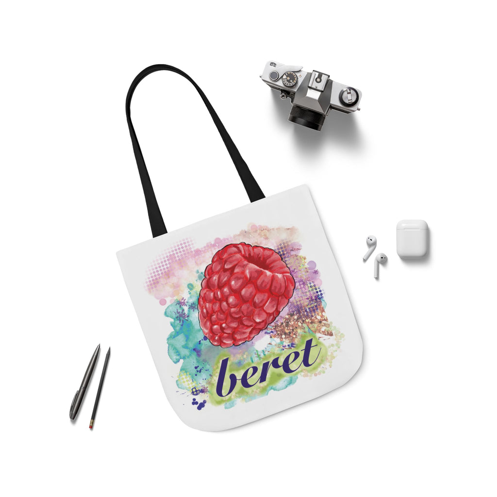 'Raspberry Beret'- Canvas Tote