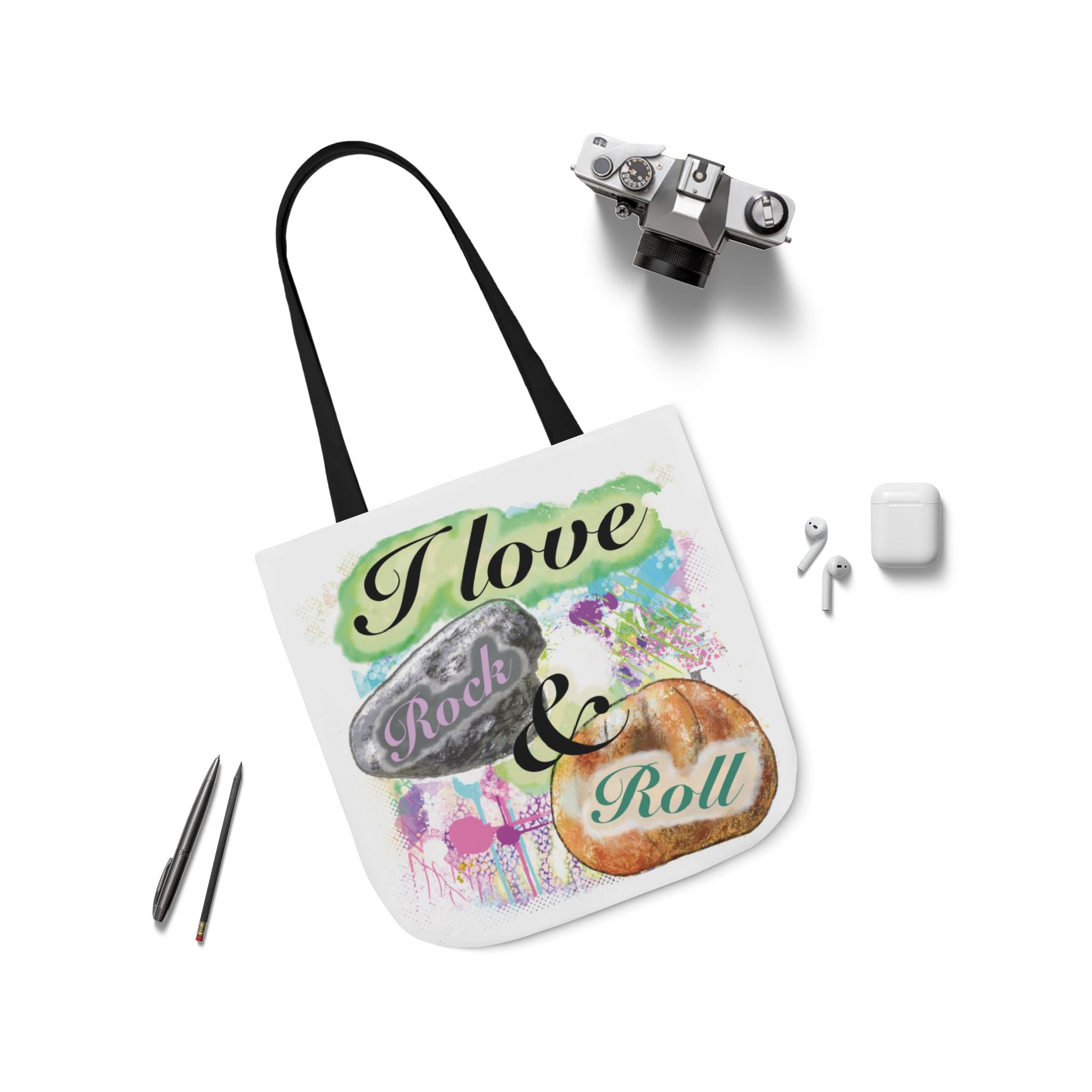 'I Love Rock & Roll'- Canvas Tote