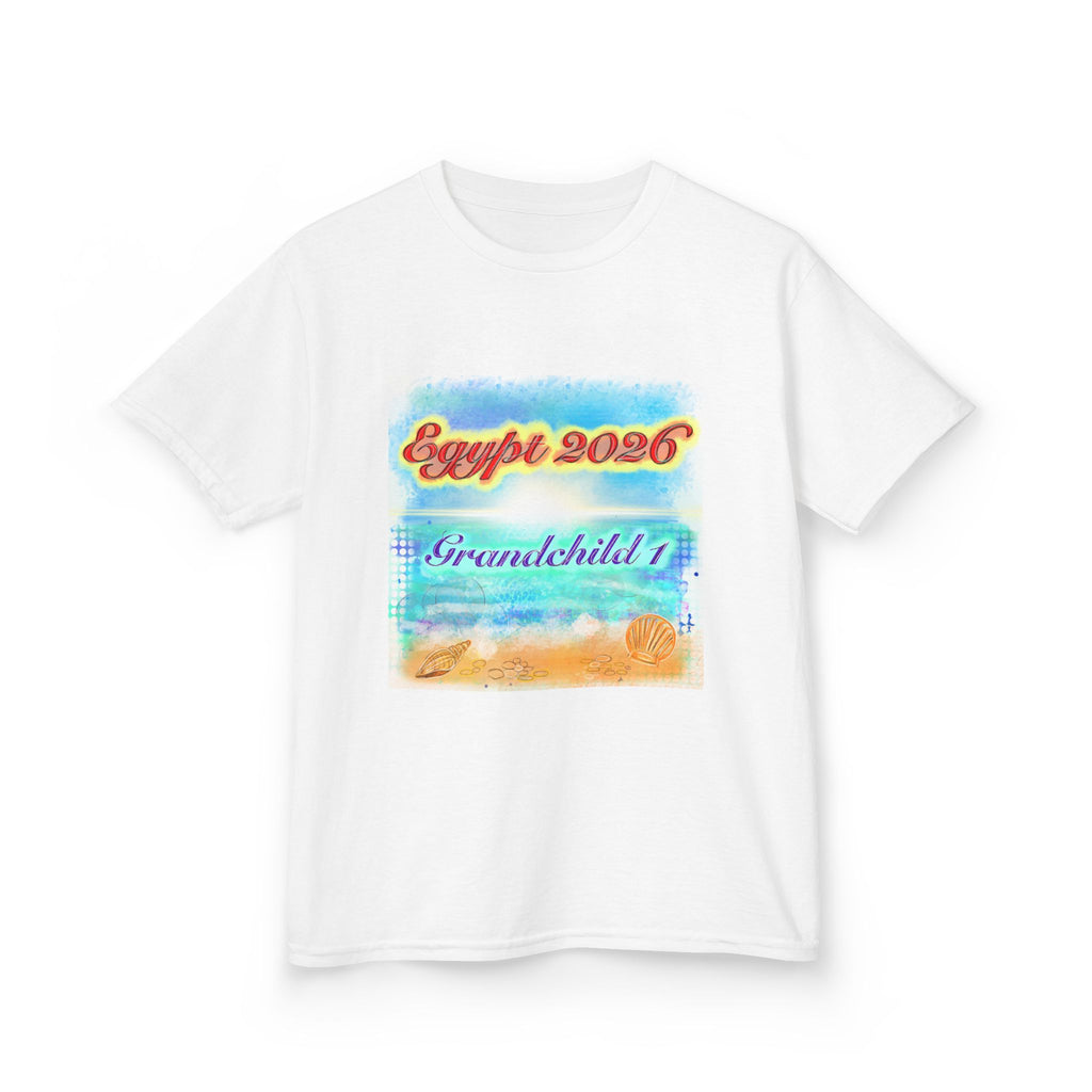 1 Kids Tee — "Egypt 2026 Grandchild" Beach Vacation Souvenir