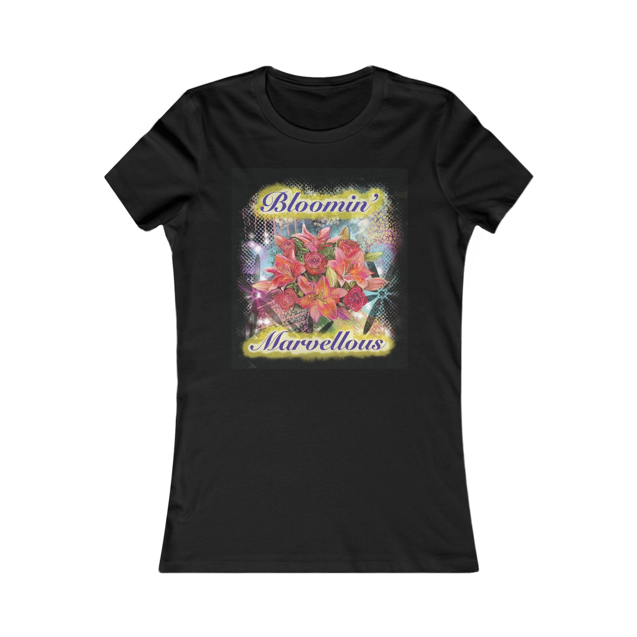 Bloomin' Marvellous Black Floral Women's Tee