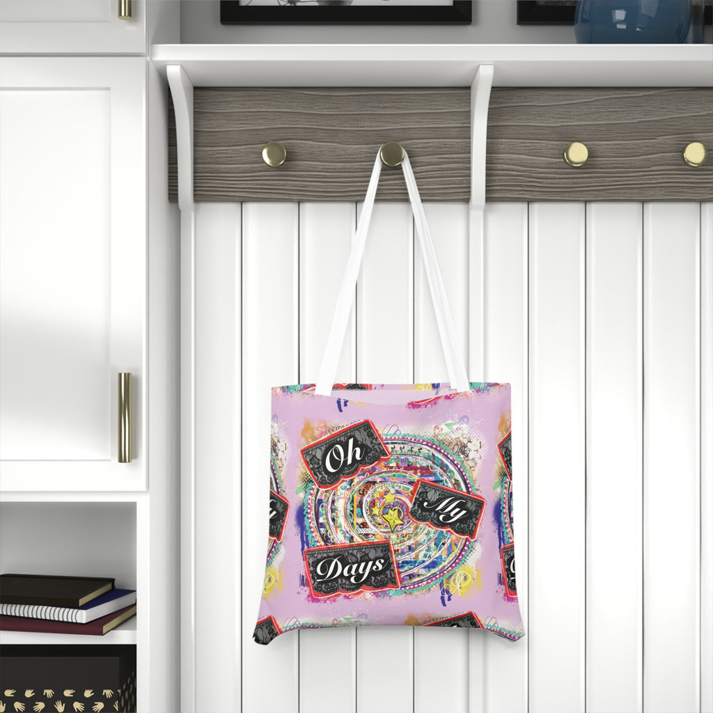 ‘Oh My Days’ All-over print- Shoulder Tote Bag